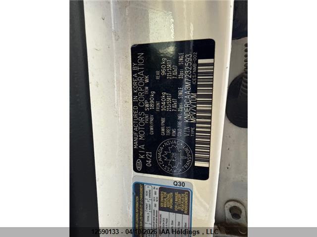 2021 Kia Seltos Ex VIN: KNDERCAA3M7232593 Lot: 12590133