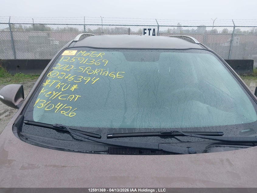2012 Kia Sportage VIN: KNDPBCA22C7276394 Lot: 12591369