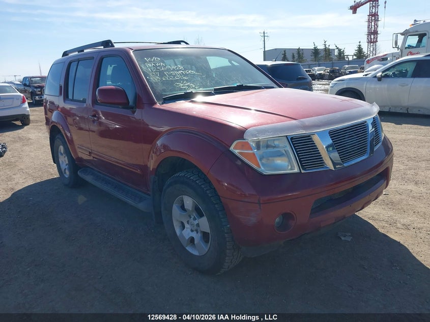 2007 Nissan Pathfinder Se VIN: 5N1AR18W37C602016 Lot: 12569428x