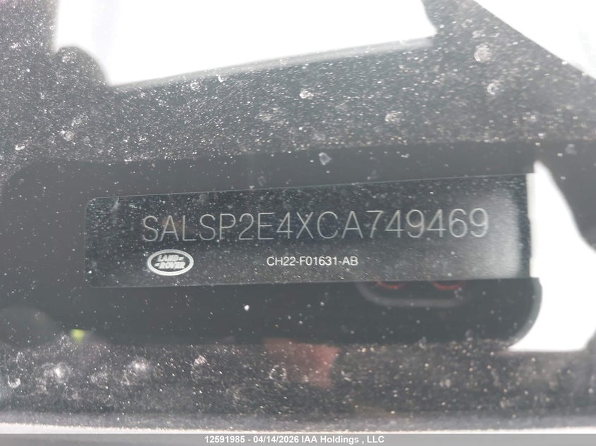 2012 Land Rover Range Rover Sport Supercharged VIN: SALSP2E4XCA749469 Lot: 12591985