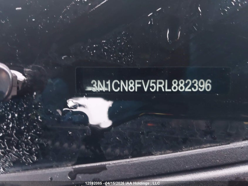 2024 Nissan Versa Sr VIN: 3N1CN8FV5RL882396 Lot: 12592085