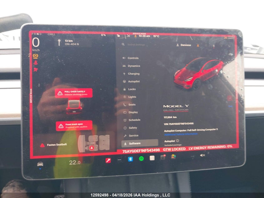 2022 TESLA MODEL Y SPORT UTILITY VEHICLE ELECTRIC