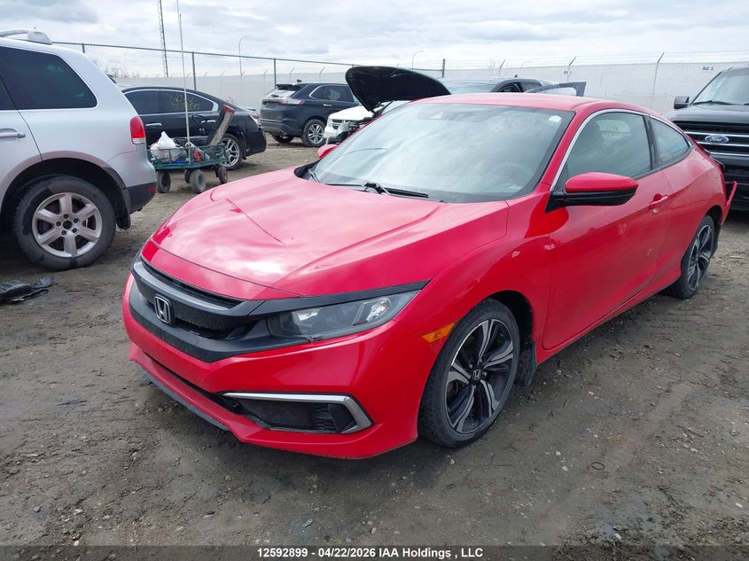 2019 Honda Civic, Rear, IAAI, VIN 2HGFC4B69KH400472 — photo 2