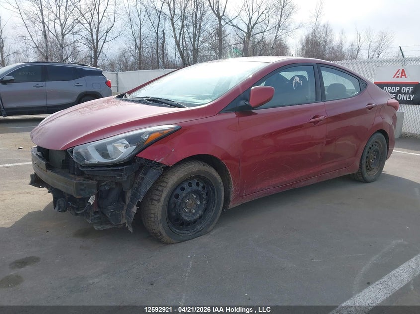 2015 Hyundai Elantra, Front, IAAI, VIN 5NPDH4AE2FH566667 — photo 2