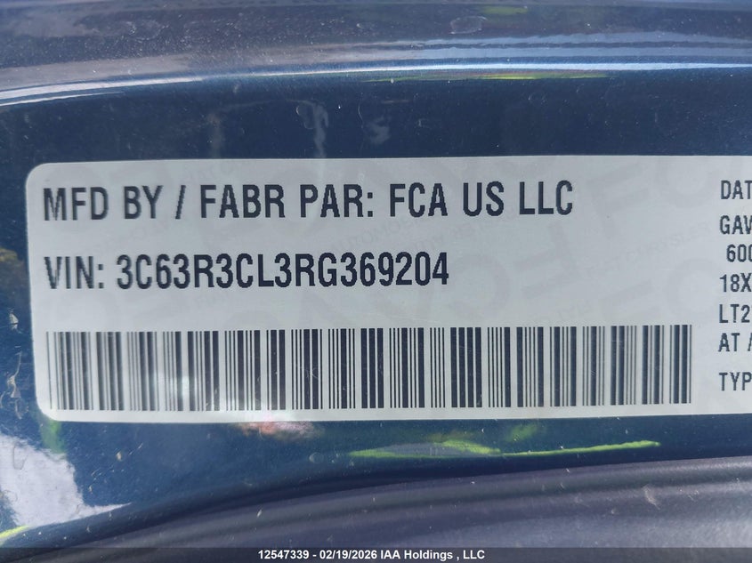 2024 Ram 3500 Tradesman VIN: 3C63R3CL3RG369204 Lot: 12547339x