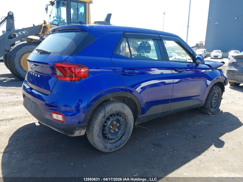 Vin: kmhrb8a37nu191209, lot: 2990350, hyundai venue essential auto ivt 20224