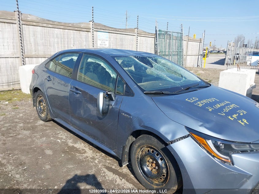 2021 Toyota Corolla Hybrid Base W/Li Battery VIN: JTDBAMDE7MJ002749 Lot: 12593959
