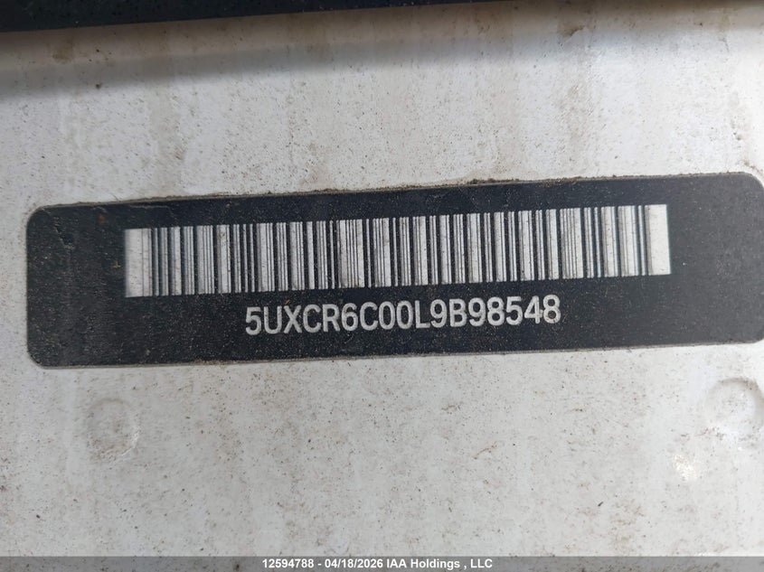 2020 BMW X5 xDrive40I VIN: 5UXCR6C00L9B98548 Lot: 12594788