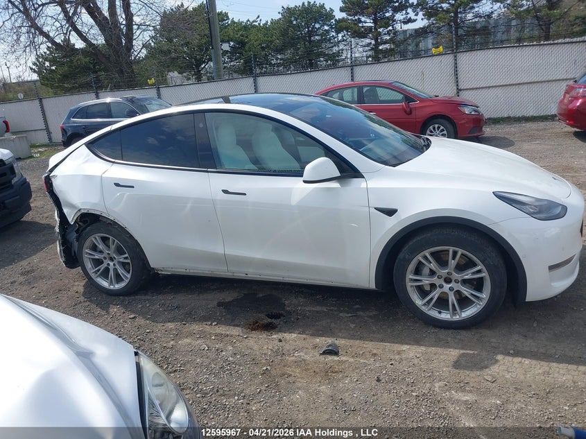 2021 Tesla Model y white Lot 111012595967 Vin 5YJYGDEE2MF070374