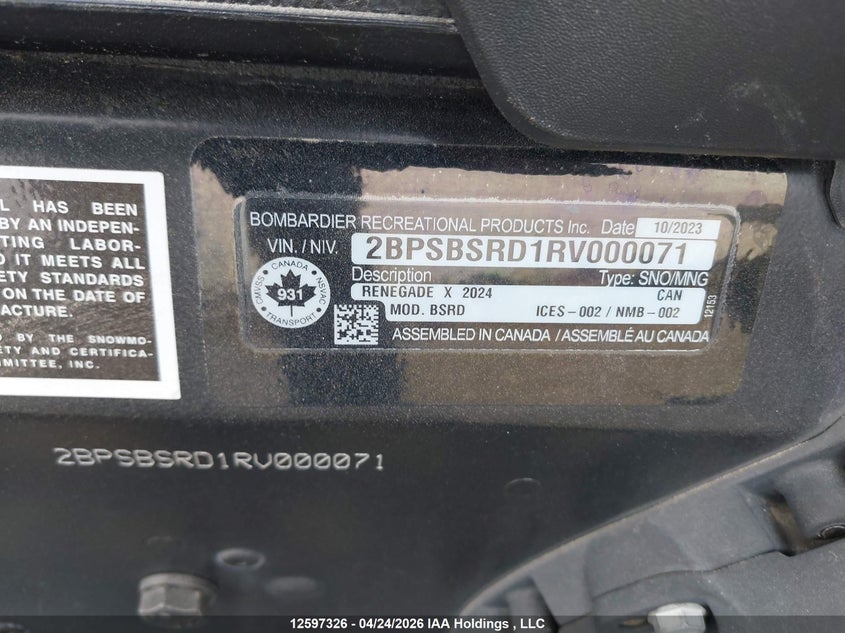 2024 OTHER SKIDOO N/A N/A