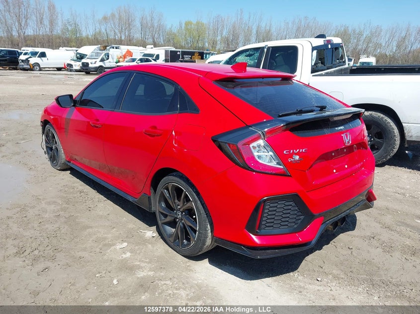 Vin: shhfk7h96hu306745, lot: 2994449, honda civic sport touring 20173