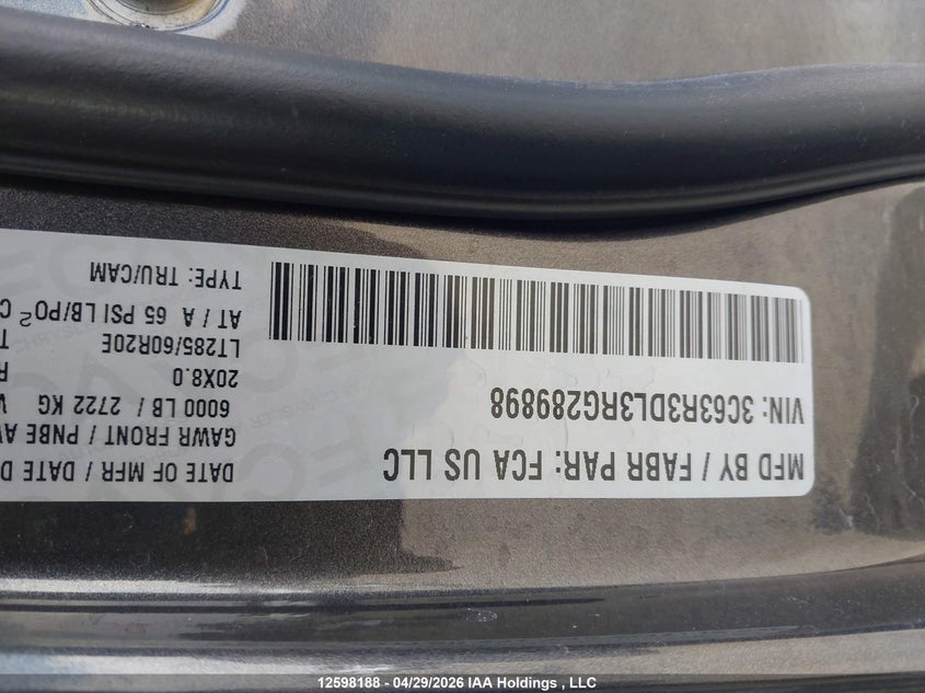 2024 Ram 3500 Big Horn VIN: 3C63R3DL3RG289898 Lot: 12598188