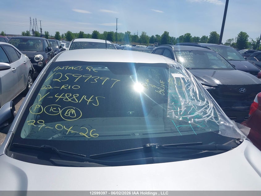 2022 Kia Rio VIN: 3KPA25AD3NE488145 Lot: 12599397