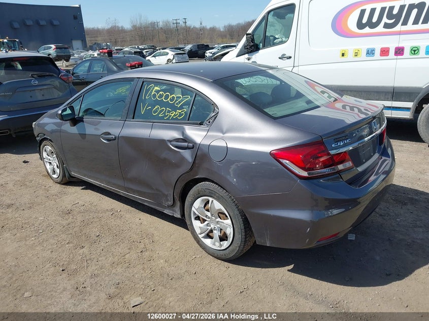 Vin: 2hgfb2f46eh025953, lot: 2997341, honda civic 20143