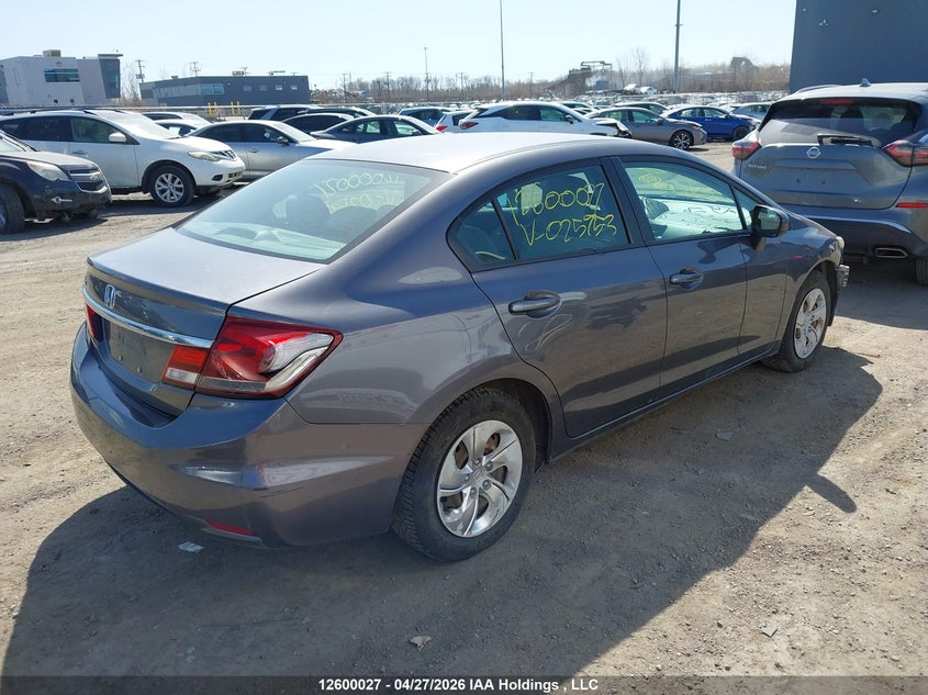 Vin: 2hgfb2f46eh025953, lot: 2997341, honda civic 20144