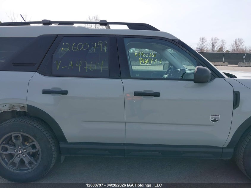 2021 Ford Bronco Sport Big Bend VIN: 3FMCR9B61MRA47614 Lot: 12600797