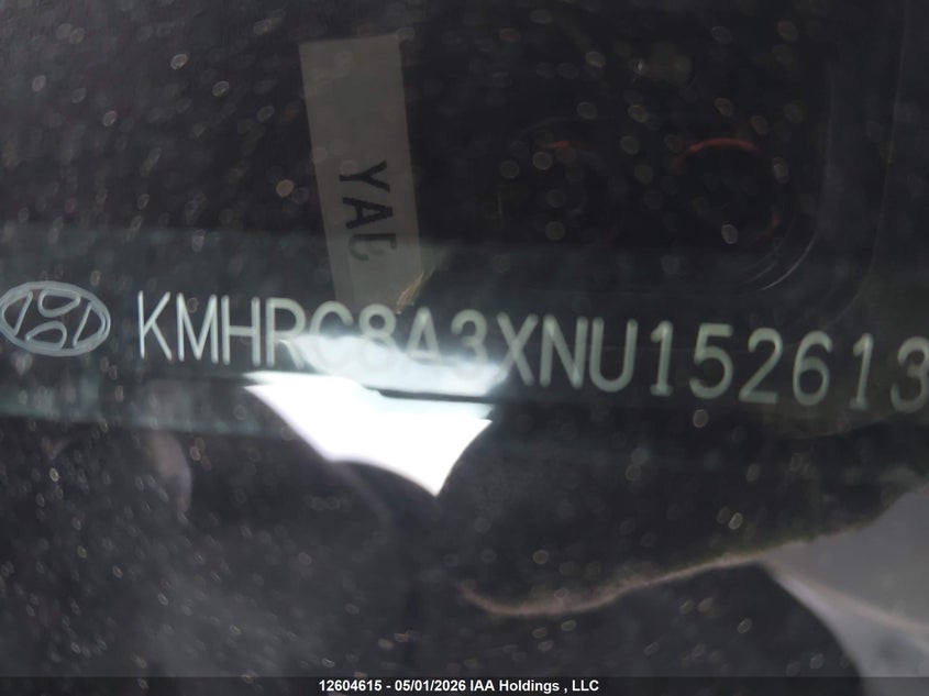2022 Hyundai Venue Sel/Limited VIN: KMHRC8A3XNU152613 Lot: 12604615