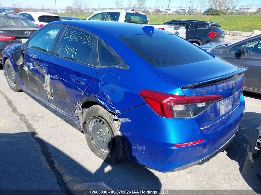 Vin: 2hgfe2f56rh111091, lot: 3002857, honda civic sport 20243