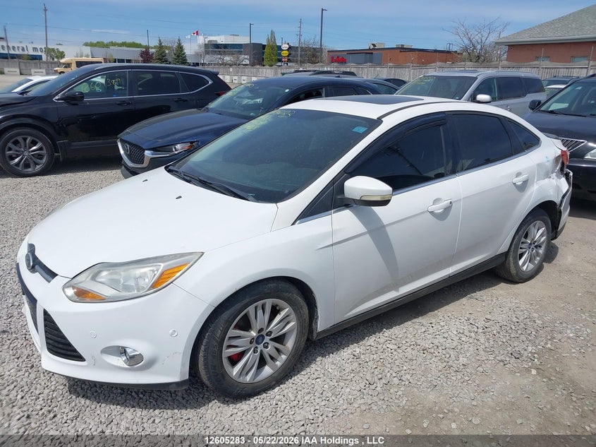 2012 Ford Focus 2.0 White Lot 111012605283 Vin 1FAHP3H29CL305253