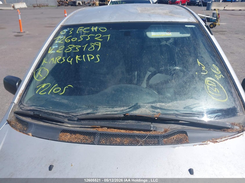 2003 Toyota Echo VIN: JTDBT123930283189 Lot: 12605521