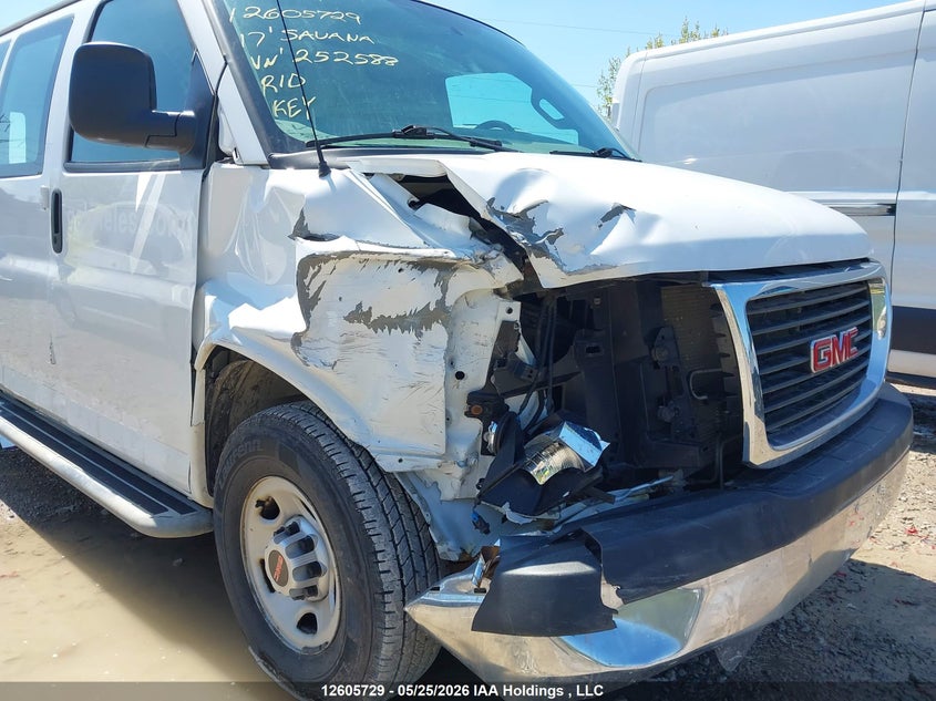 2017 Gmc Savana 4.8 G2500 white Lot 111012605729 Vin 1GTW7AFF6H1252588