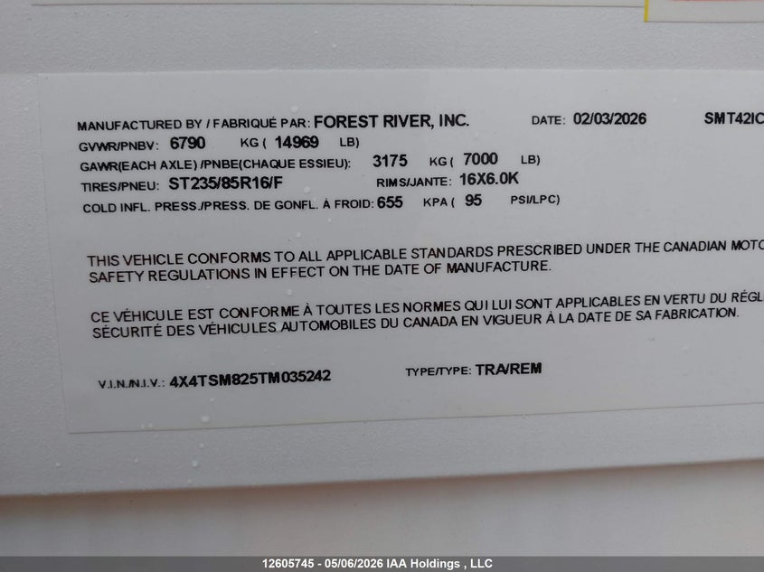 2026 OTHER FOREST RIVER SALEM TRAILER N/A