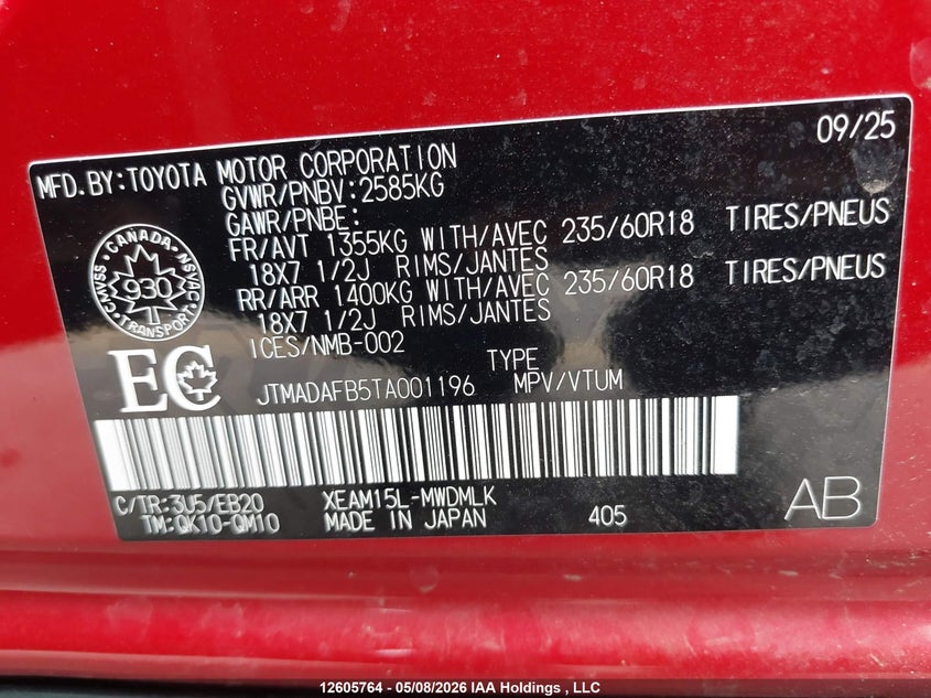 2026 TOYOTA BZ4X SPORT UTILITY VEHICLE ELECTRIC