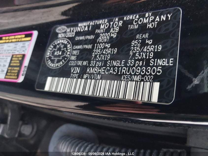 2024 Hyundai Kona 1.6T N Line Ultimate VIN: KM8HECA31RU093305 Lot: 12606338