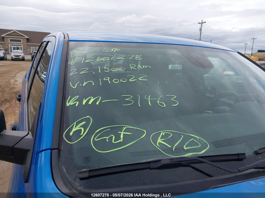 2022 Ram 1500 Classic Slt VIN: 1C6RR7LT5NS190022 Lot: 12607278