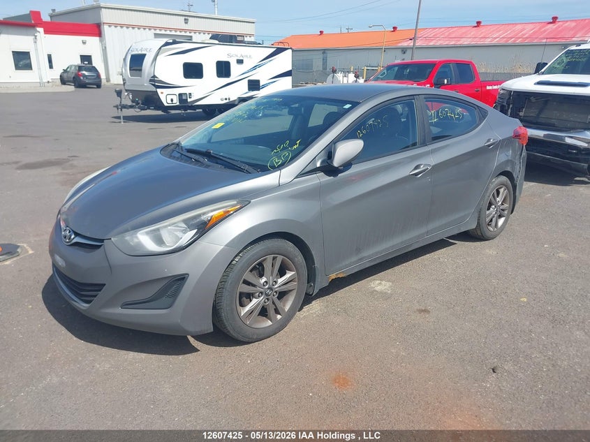 2014 Hyundai Elantra, Левый зад, IAAI, VIN 5NPDH4AE3EH490973 — фото 2