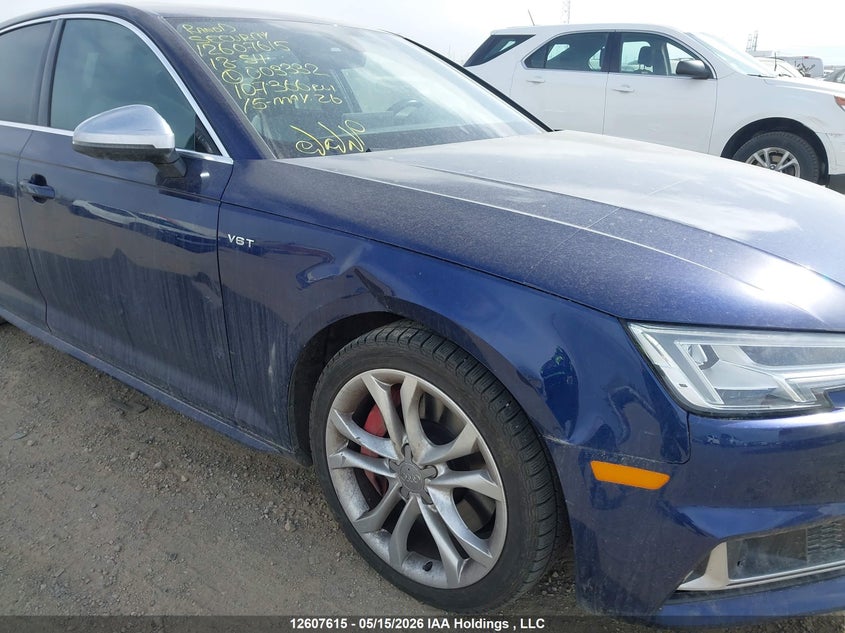 2018 Audi S4 3.0T Technik VIN: WAUC4AF42JA003332 Lot: 12607615