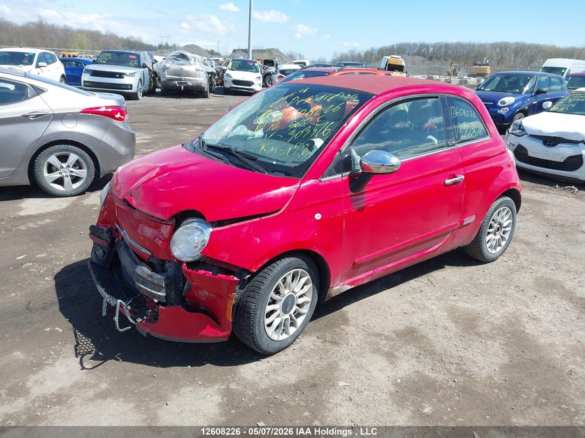 Vin: 3c3cffer8ct303576, lot: 3006377, fiat 500 lounge 20122