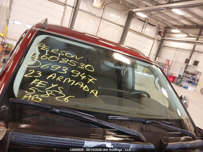 2023 Nissan Armada Platinum VIN: JN8AY2CD4P9693947 Lot: 12608530