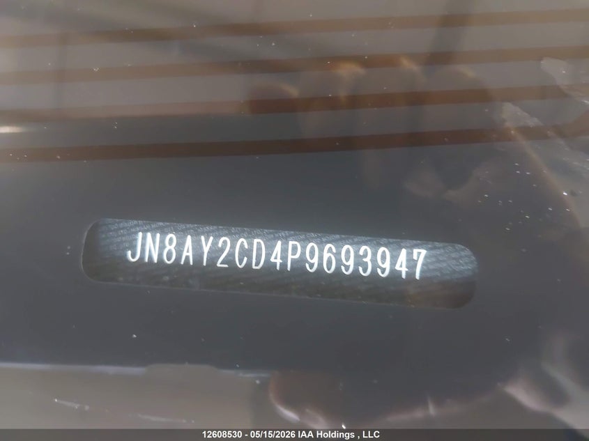 2023 Nissan Armada Platinum VIN: JN8AY2CD4P9693947 Lot: 12608530