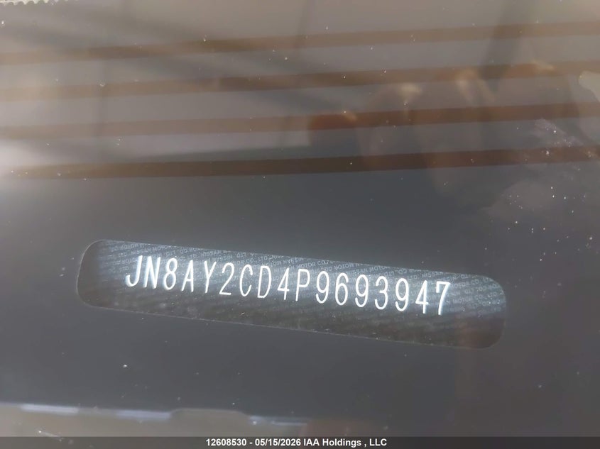 2023 Nissan Armada Platinum VIN: JN8AY2CD4P9693947 Lot: 12608530