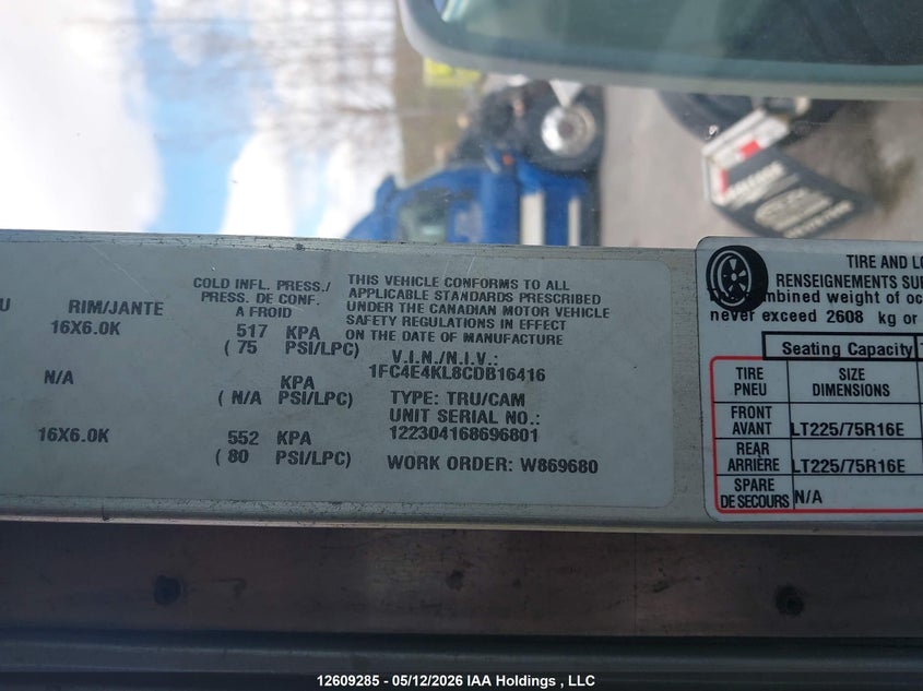 2012 FORD ECONOLINE N/A 5.4L V8 FI SOHC 16V NF2