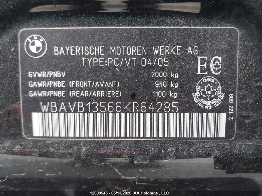 2006 BMW 3ER SEDAN 3.0L I-6 DOHC, VVT, 215HP