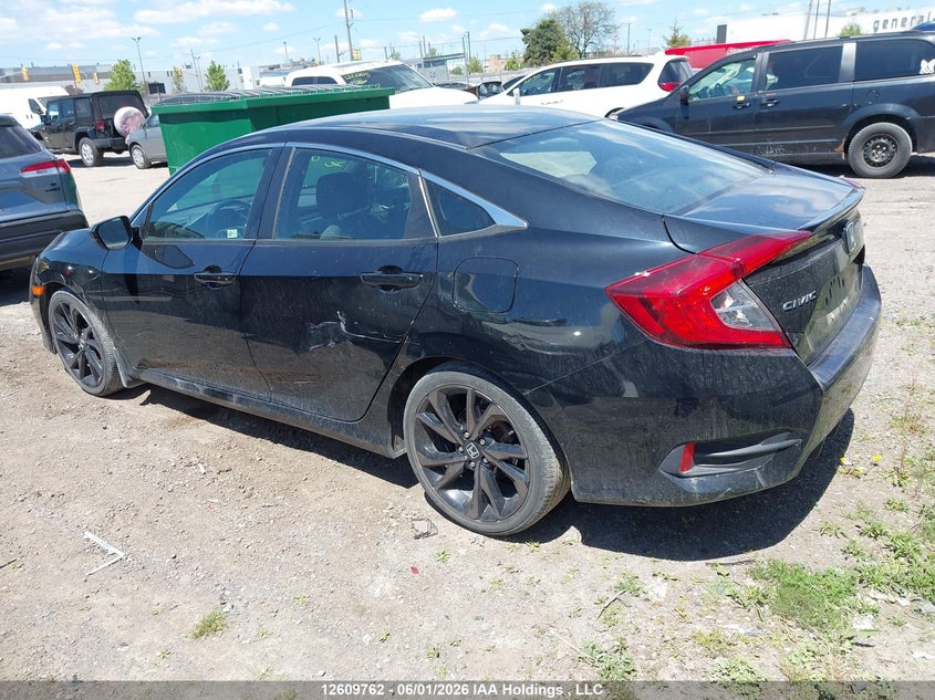 Vin: 2hgfc2f84kh015711, lot: 3008064, honda civic sport 20193