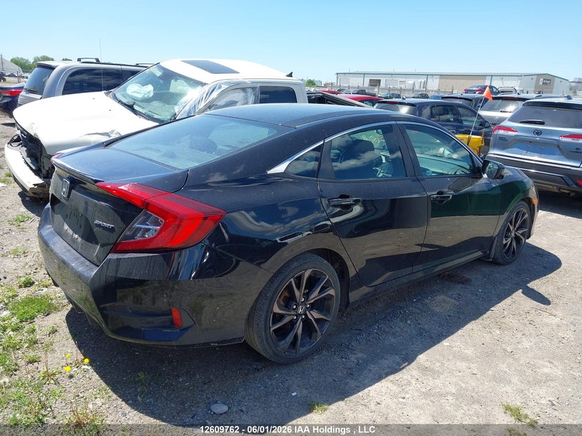 Vin: 2hgfc2f84kh015711, lot: 3008064, honda civic sport 20194