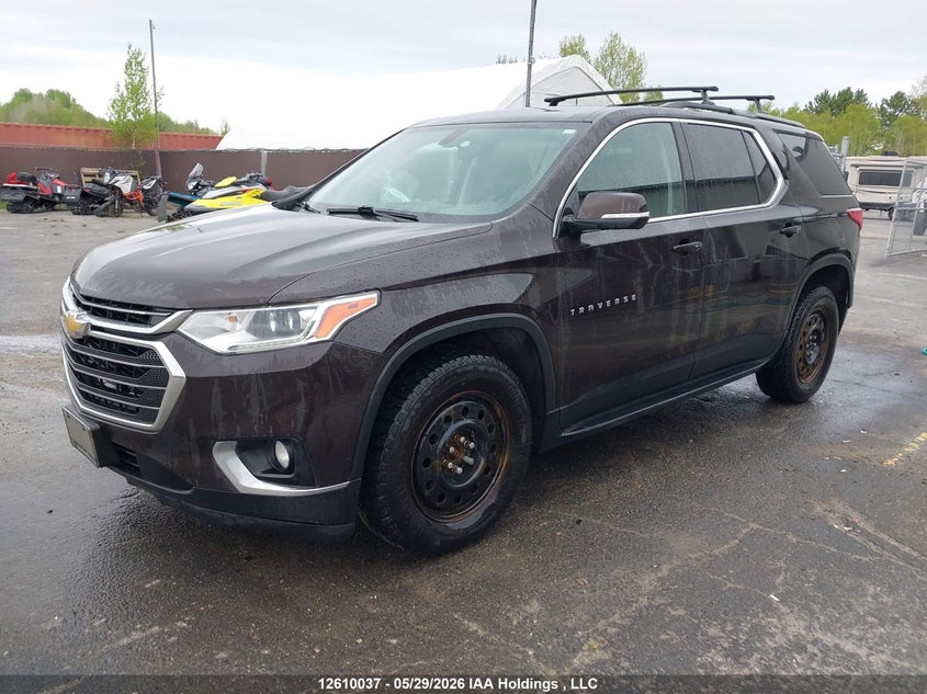 2019 Chevrolet Traverse Lt, Rear, IAAI, VIN 1GNERGKW5KJ127305 — photo 2