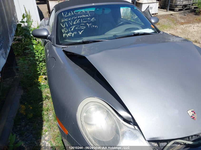 2002 Porsche Boxster S VIN: WP0CB29862U661586 Lot: 12610244