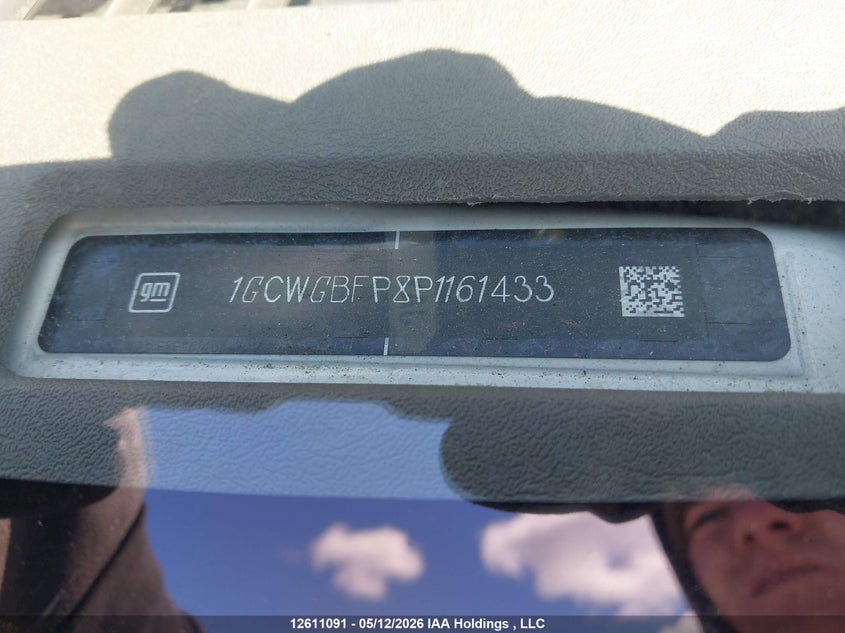 2023 Chevrolet Express G2500 VIN: 1GCWGBFP8P1161433 Lot: 12611091