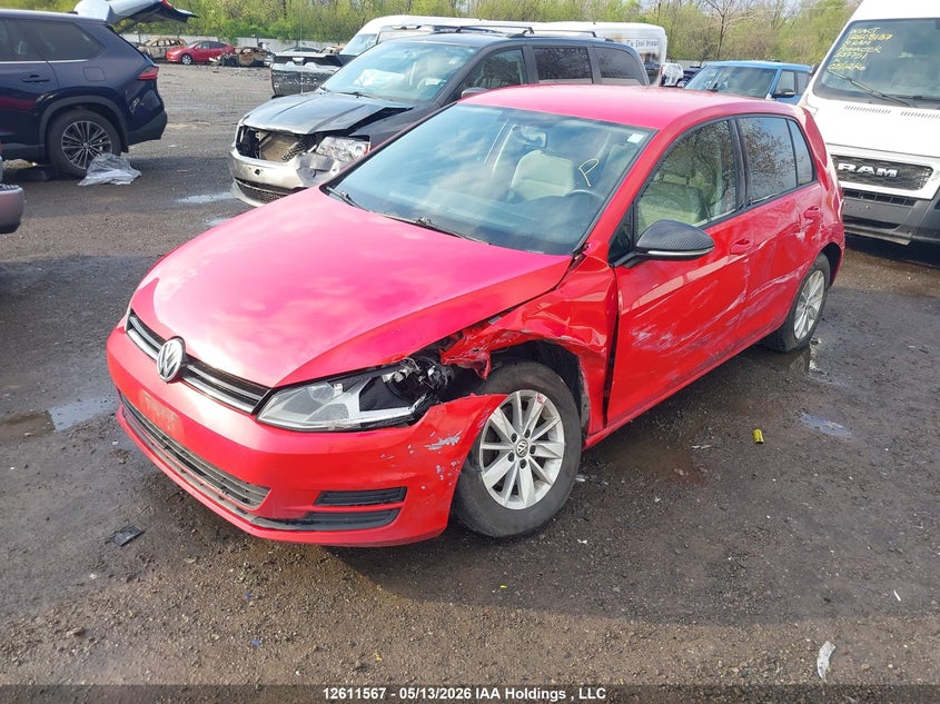 2017 Volkswagen Golf, Front, IAAI, VIN 3VW217AU7HM020574 — photo 2