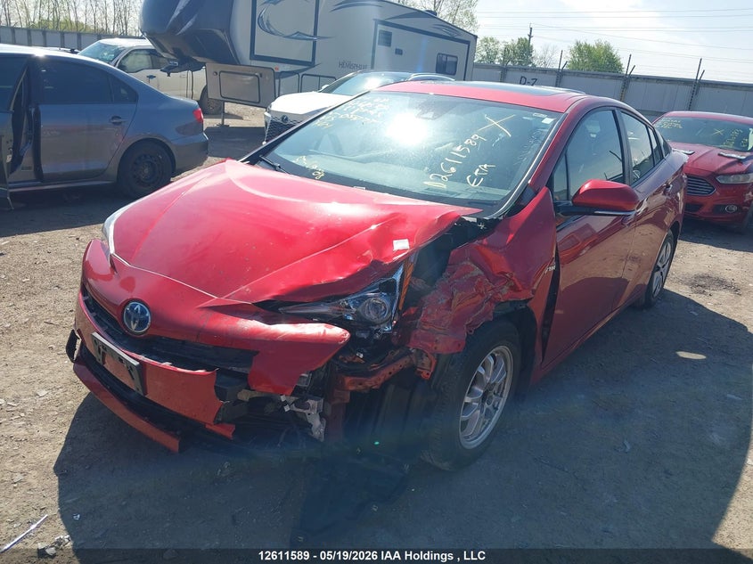 2018 Toyota Prius, Удар спереди, IAAI, VIN JTDKARFU0J3055777 — фото 2