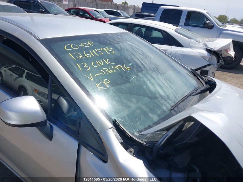 2013 Honda Civic Lx VIN: 2HGFB2F44DH036996 Lot: 12611595