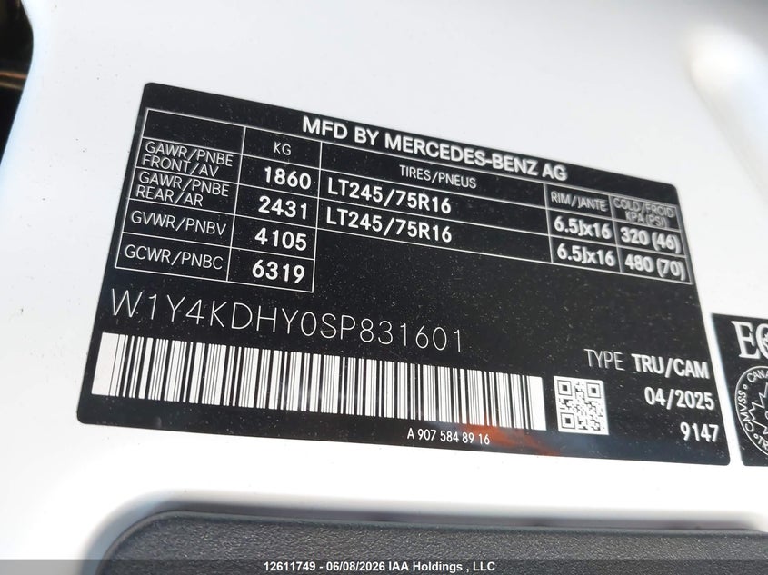 2025 MERCEDES-BENZ SPRINTER 2500 - zdjęcie 9
