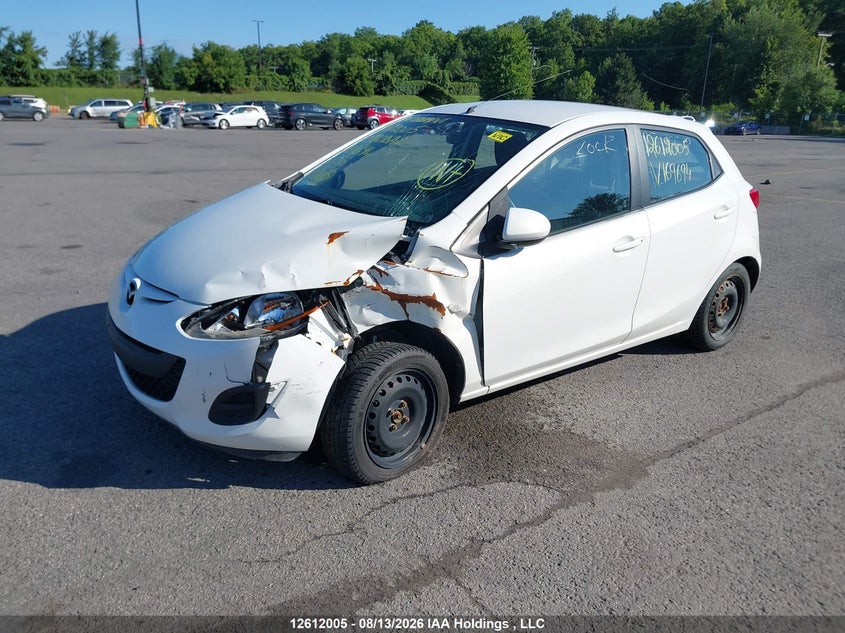 Vin: jm1de1ky0d0169694, lot: 3010557, mazda mazda2 20132