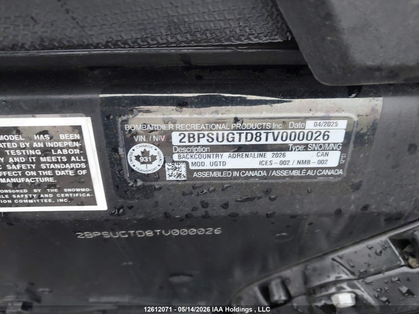 2026 OTHER SKIDOO SKIDOO. N/A N/A