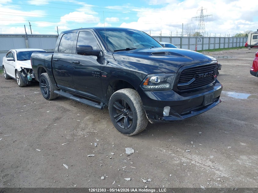 2018 Ram 1500 5.7 Ram Sport black Lot 111012612383 Vin 1C6RR7MT6JS285293