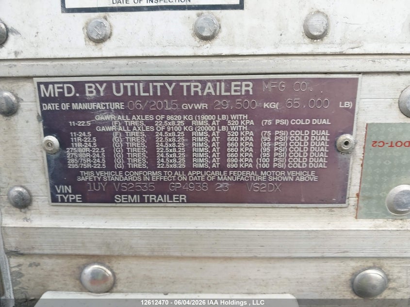2016 OTHER UTILITY TRAILER MFG TRAILER TRAILER N/A